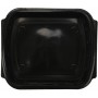 #CTR-PLS-1400-240X205-1C Caserola din polipropilena, ovala, neagra, 1 comp., 240 x 205 mm