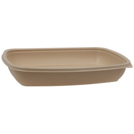 #CTR-PLS-1400-230170C1 Caserole bej din PP, drept., 230 x 170 x 37 mm, 600 cc