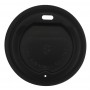 #COF-0200CRT-Z01-CPS Capace din CPLA, negre cu orificiu pentru bauturi calde, Ø 80 mm