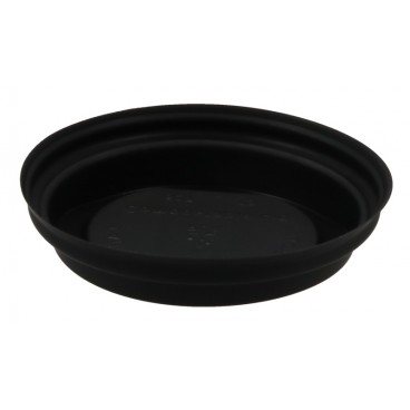 #COF-0200CRT-Z01-CPS Capace din CPLA, negre cu orificiu pentru bauturi calde, Ø 80 mm