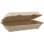 #ABC-#1-1400 Caserole biodegradabile din trestie de zahar cu capac atasat, natur, MBS10