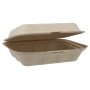 #ABC-#1-1400 Caserole biodegradabile din trestie de zahar cu capac atasat, natur, MBS09