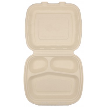 #CTR-BIO-1400 Caserole BIO, natur, 235 x 205 mm, 3 compartiment