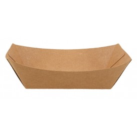 #CTS-0950 Barcute din carton, kraft natur, 400cc, 170 x 125 x 40 mm