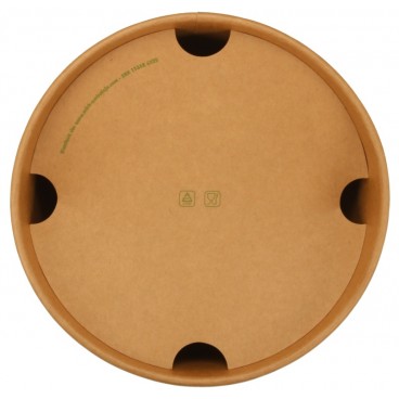 1300-03CSB Boluri din carton tip bucket, chicken, Ø 189 mm, 2550cc + capace din carton