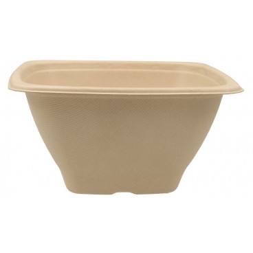 #CTR-BIO-1400-L180 Caserole BIO, natur, patrate, 180 x 180 x 90 mm, 1250 cc