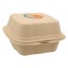 #CTR-BIO-1400 Caserole biodegradabile personalizate cu capac atasat, natur, BURGER, D120