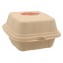 #CTR-BIO-1400 Caserole biodegradabile personalizate cu capac atasat, natur, BURGER, D120