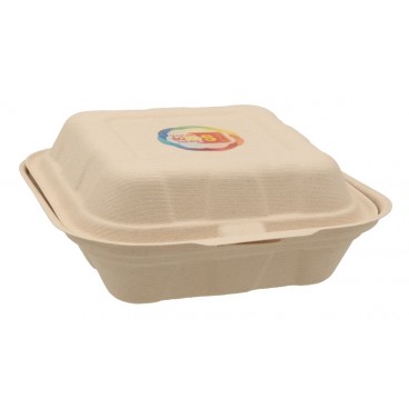 #CTR-ABC-1400 Caserole biodegradabile personalizate cu capac atasat, natur, MBS06