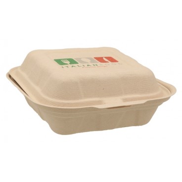 #CTR-ABC-1400 Caserole biodegradabile personalizate cu capac atasat, natur, MBS06