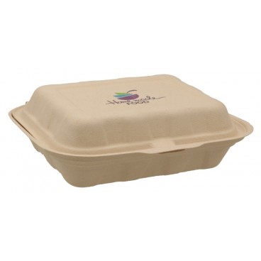 #CTR-ABC-1400 Caserole biodegradabile personalizate cu capac atasat, natur, MBS09