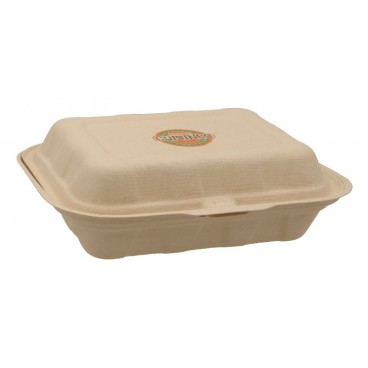 #CTR-ABC-1400 Caserole biodegradabile personalizate cu capac atasat, natur, MBS09