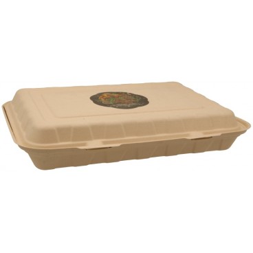 #CTR-ABC-1400 Caserole biodegradabile personalizate cu capac atasat, natur, MBS92