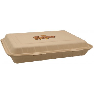 #CTR-ABC-1400 Caserole biodegradabile personalizate cu capac atasat, natur, MBS92