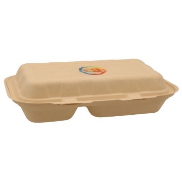 #CTR-ABC-1400 Caserole biodegradabile personalizate cu capac atasat, natur, MBS12