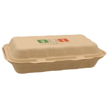 #CTR-ABC-1400 Caserole biodegradabile personalizate cu capac atasat, natur, MBS10