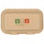 #CTR-ABC-1400 Caserole biodegradabile personalizate cu capac atasat, natur, MBS10