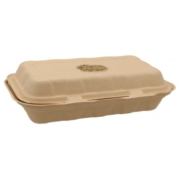 #CTR-ABC-1400 Caserole biodegradabile personalizate cu capac atasat, natur, MBS10