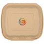 #CTR-ABC-1400 Caserole biodegradabile personalizate cu capac atasat, natur, MBS03