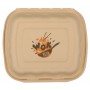 #CTR-ABC-1400 Caserole biodegradabile personalizate cu capac atasat, natur, MBS03