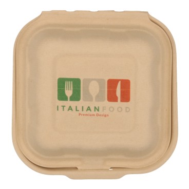 #CTR-ABC-1400 Caserole biodegradabile personalizate cu capac atasat, natur, MBS06