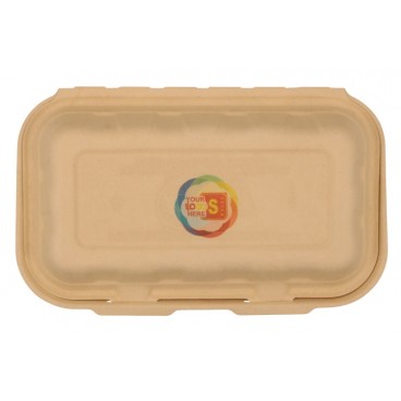 #CTR-ABC-1400 Caserole biodegradabile personalizate cu capac atasat, natur, MBS12