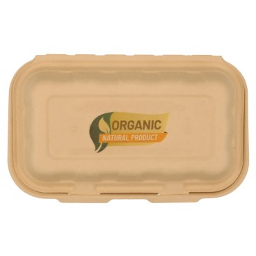#CTR-ABC-1400 Caserole biodegradabile personalizate cu capac atasat, natur, MBS12