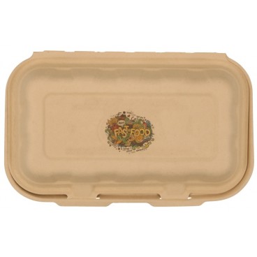 #CTR-ABC-1400 Caserole biodegradabile personalizate cu capac atasat, natur, MBS12