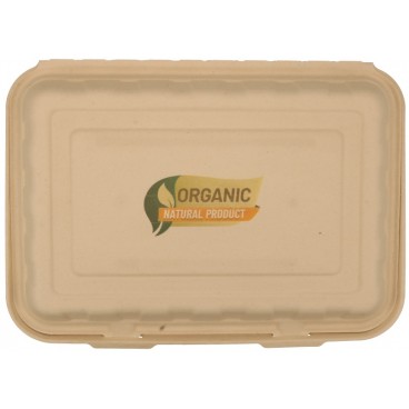 #CTR-ABC-1400 Caserole biodegradabile personalizate cu capac atasat, natur, MBS92