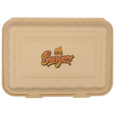 #CTR-ABC-1400 Caserole biodegradabile personalizate cu capac atasat, natur, MBS92