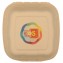 #CTR-BIO-1400 Caserole biodegradabile personalizate cu capac atasat, natur, BURGER, D120