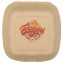 #CTR-BIO-1400 Caserole biodegradabile personalizate cu capac atasat, natur, BURGER, D120