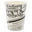 #COF-0200-CRTP1 Pahare din carton cu perete simplu, ziar, D80 mm, 8oz