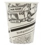 #COF-0200-CRTP1 Pahare din carton cu perete simplu, ziar, D80 mm, 8oz