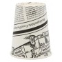 #COF-0200-CRTP1 Pahare din carton cu perete simplu, ziar, D80 mm, 8oz