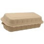 #CTR-BIO-1400 Caserole biodegradabile cu capac atasat, natur, PANINI