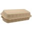 #CTR-BIO-1400 Caserole biodegradabile cu capac atasat, natur, PANINI
