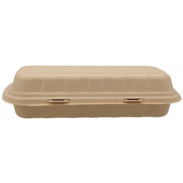#CTR-BIO-1400 Caserole biodegradabile cu capac atasat, natur, PANINI