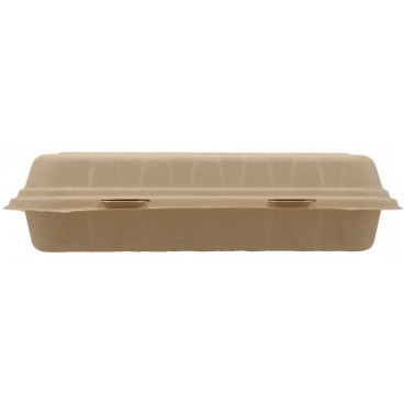 #CTR-BIO-1400 Caserole biodegradabile cu capac atasat, natur, PANINI
