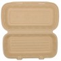 #CTR-BIO-1400 Caserole biodegradabile cu capac atasat, natur, PANINI