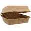 #CTR-BIO-1400 Caserole biodegradabile cu capac atasat, natur, burger meniu