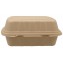 #CTR-BIO-1400 Caserole biodegradabile cu capac atasat, natur, burger meniu