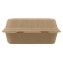 #CTR-BIO-1400 Caserole biodegradabile cu capac atasat, natur, burger meniu