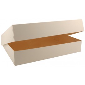 3600 Cutii din carton ALBE, capac atasat, 350 x 260 x 60 mm