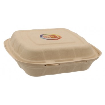 #CTR-ABC-1400 Caserole biodegradabile personalizate cu capac atasat, natur, MBS#1