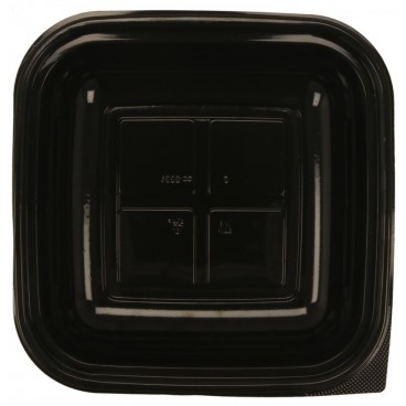 1300 Boluri din PET,  salad, negre, 189 x 189 x 54 mm, 1000 cc