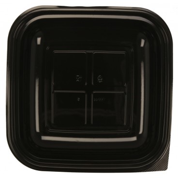 1300 Boluri din PET,  salad, negre,180 x 180 x 44 mm, 750 cc