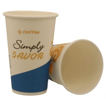#COF-0200 Pahare din carton, vending, D80 mm, 10 oz