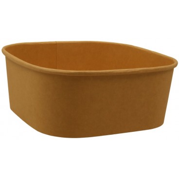 #CTR-1400 Caserole carton, patrate, #KraftC, L175-1300 pentru salate