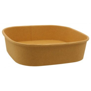 #CTR-1400 Caserole carton, patrate, #KraftC, L175-0750 pentru salate